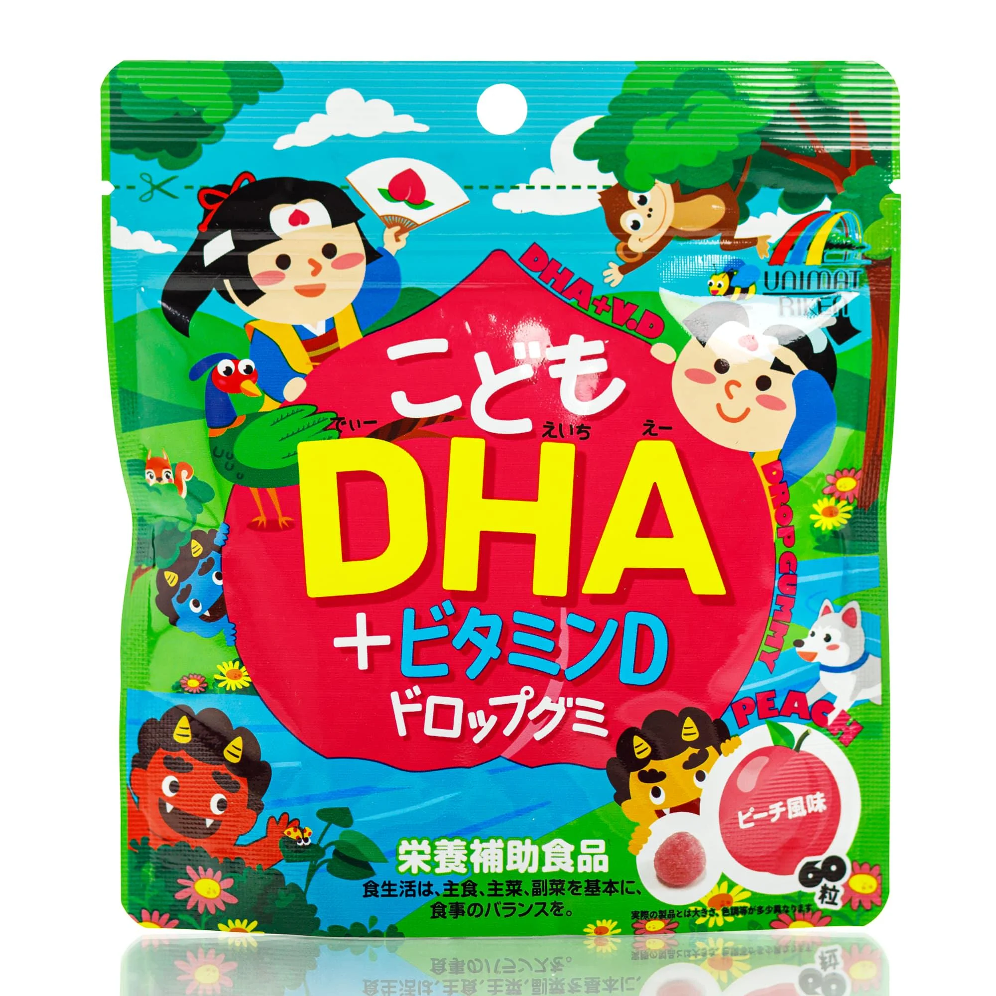 Unimat Riken DHA добавка для детей с полезными кислотами Омега-3 в виде мармеладок со вкусом апельсина